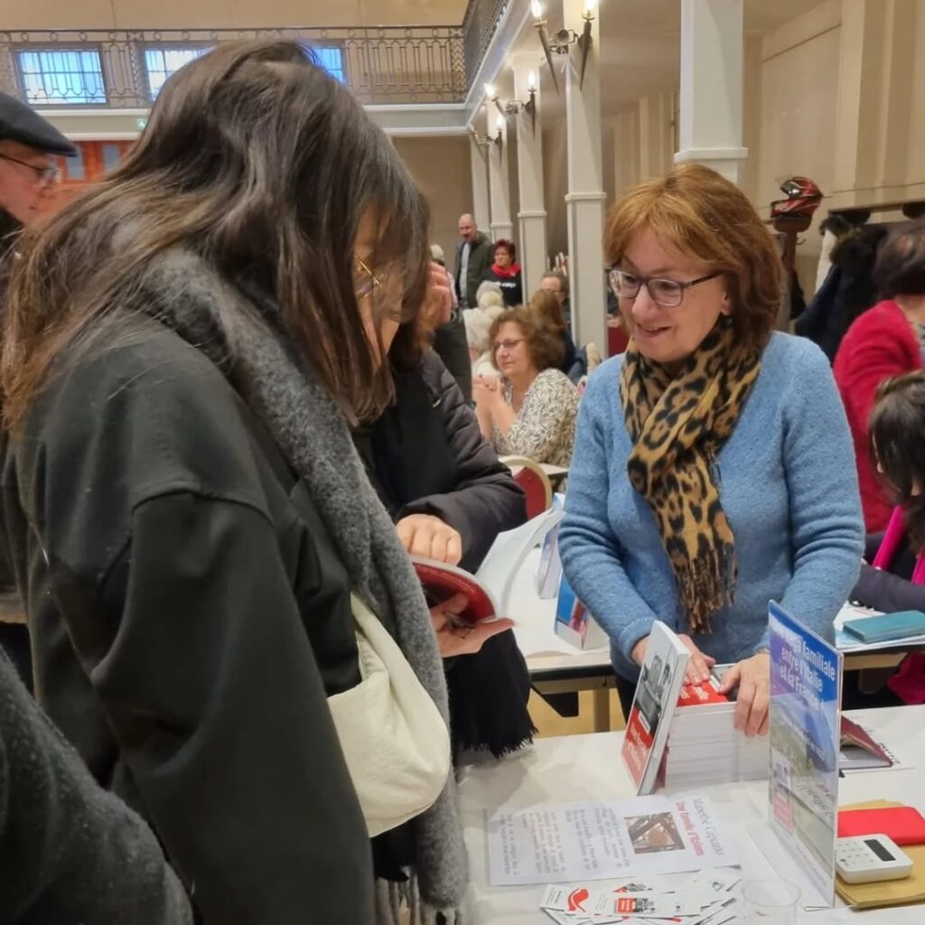 Mariethe capuano dédicace livre italie